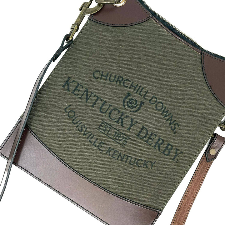 Military Green Churchill Downs Crossbody - A Taste of Kentucky