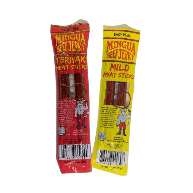 Mingua Meat Sticks – Teriyaki and Mild Options, 2-Stick Sleeve - A Taste of Kentucky