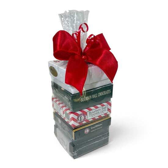 Mini Bourbon Ball Flight | Kentucky Bourbon Ball Sampler Gift Tower with Rebecca Ruth, Woodford Reserve & More - A Taste of Kentucky