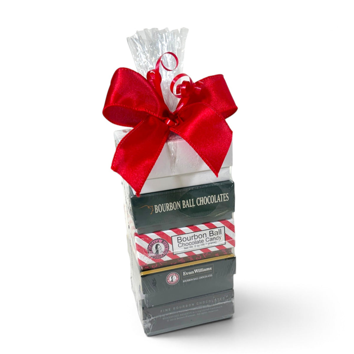 Mini Bourbon Ball Flight | Kentucky Bourbon Ball Sampler Gift Tower with Rebecca Ruth, Woodford Reserve & More - A Taste of Kentucky