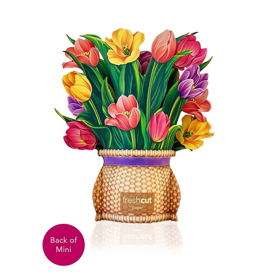 Mini Festive Tulips Paper Flower Bouquet - A Taste of Kentucky