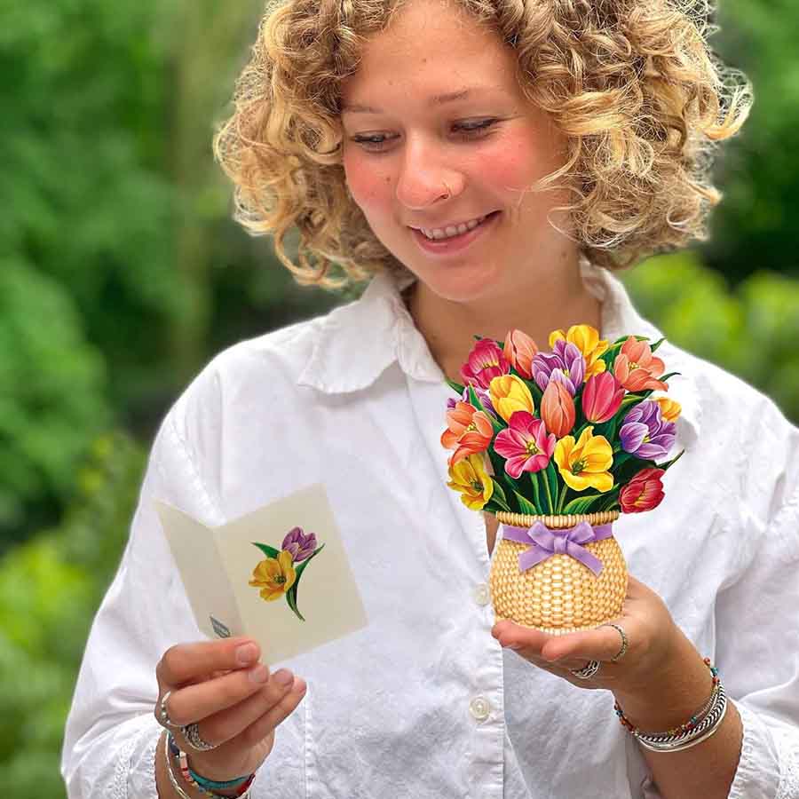 Mini Festive Tulips Paper Flower Bouquet - A Taste of Kentucky