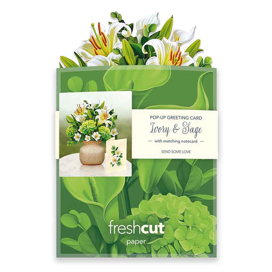 Mini Ivory & Sage Paper Flower Bouquet - A Taste of Kentucky