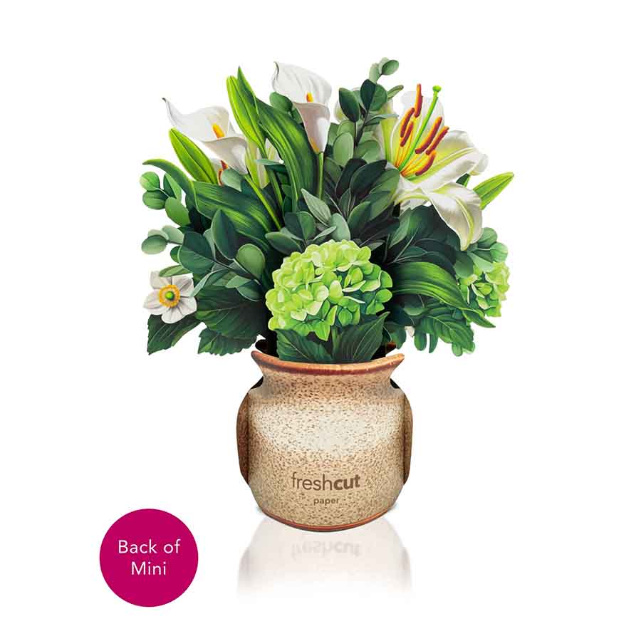 Mini Ivory & Sage Paper Flower Bouquet - A Taste of Kentucky