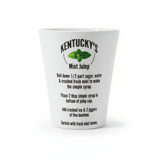 A close-up view of the printed text on the cup, showing the step-by-step instructions for making the simple syrup and cocktail.