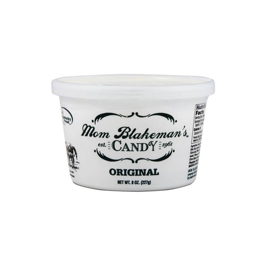 White container with black text and branding on a white background