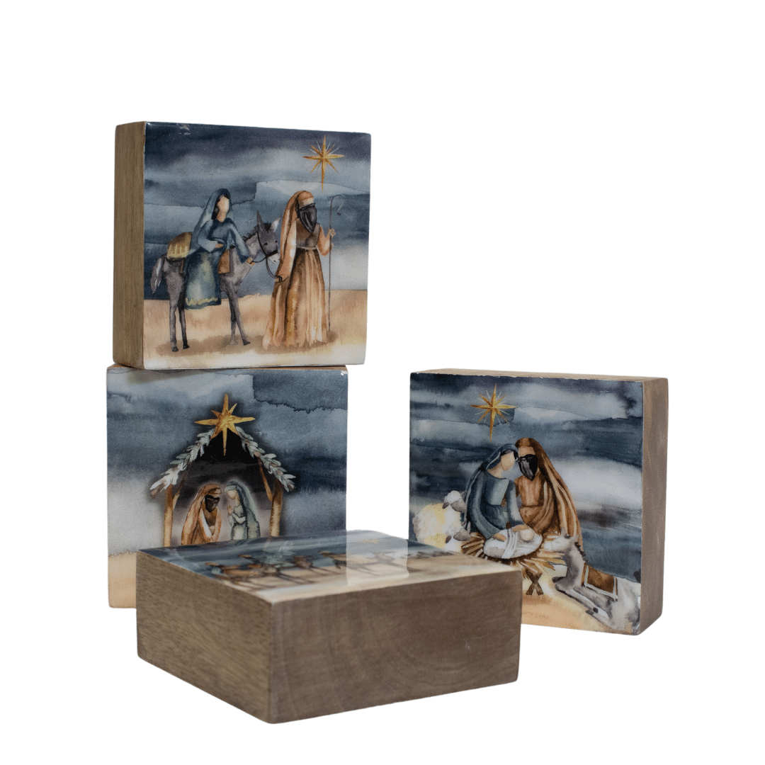Nativity Wooden Block Collection - A Taste of Kentucky