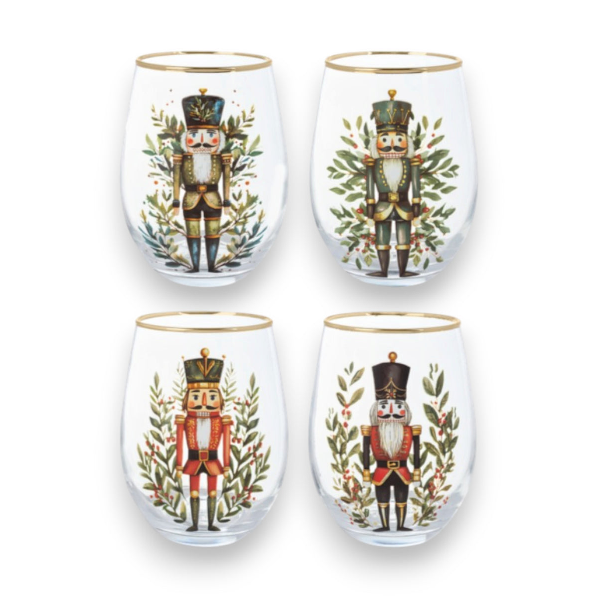 Nutcracker Stemless Wine Glass