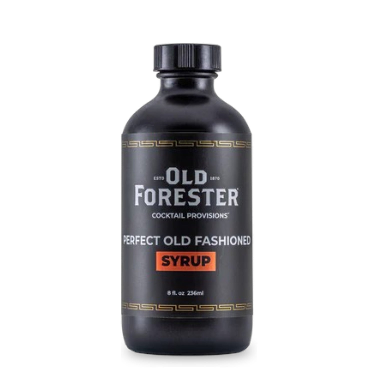 Old Forester® Perfect Old Fashioned Syrup 8 oz bottle shown from the front