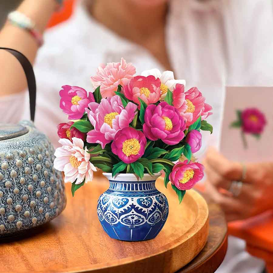 Peony Paradise Paper Flower Bouquet - A Taste of Kentucky