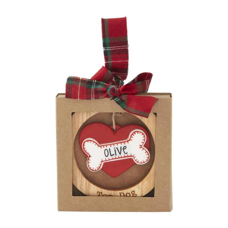 Personalized Holiday Dog Ornament
