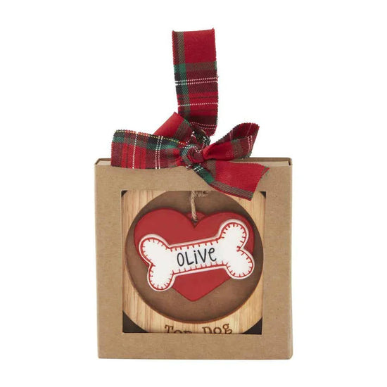 Personalized Holiday Dog Ornament