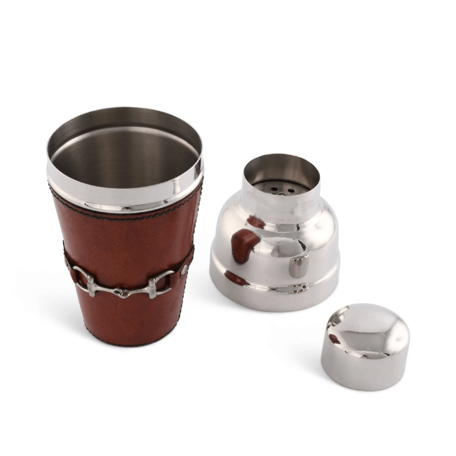 Premium Genuine Leather Equestrian Bit Cocktail Shaker - A Taste of Kentucky