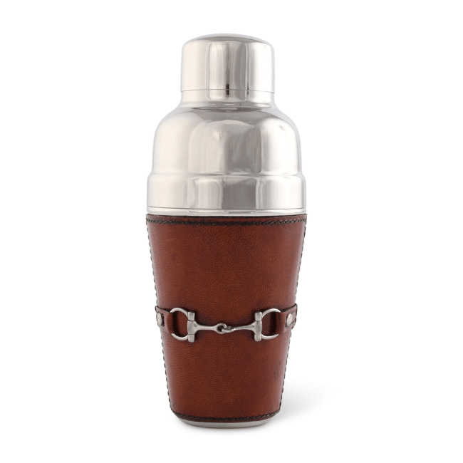 Premium Genuine Leather Equestrian Bit Cocktail Shaker - A Taste of Kentucky