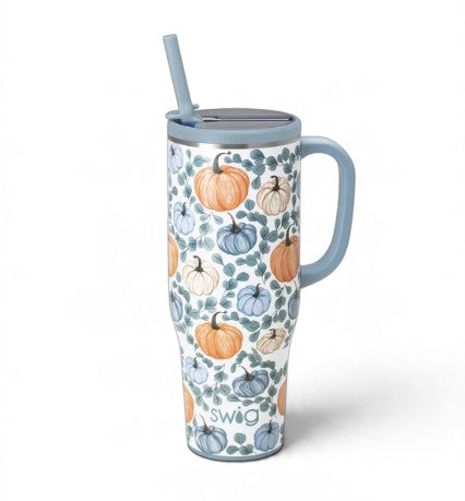 Swig Life Pumpkin Grove Collection | Insulated Mega Mug 40oz, Travel Mug 22oz, or Iced Cup Coolie