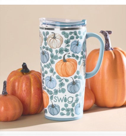 Swig Life Pumpkin Grove Collection | Insulated Mega Mug 40oz, Travel Mug 22oz, or Iced Cup Coolie