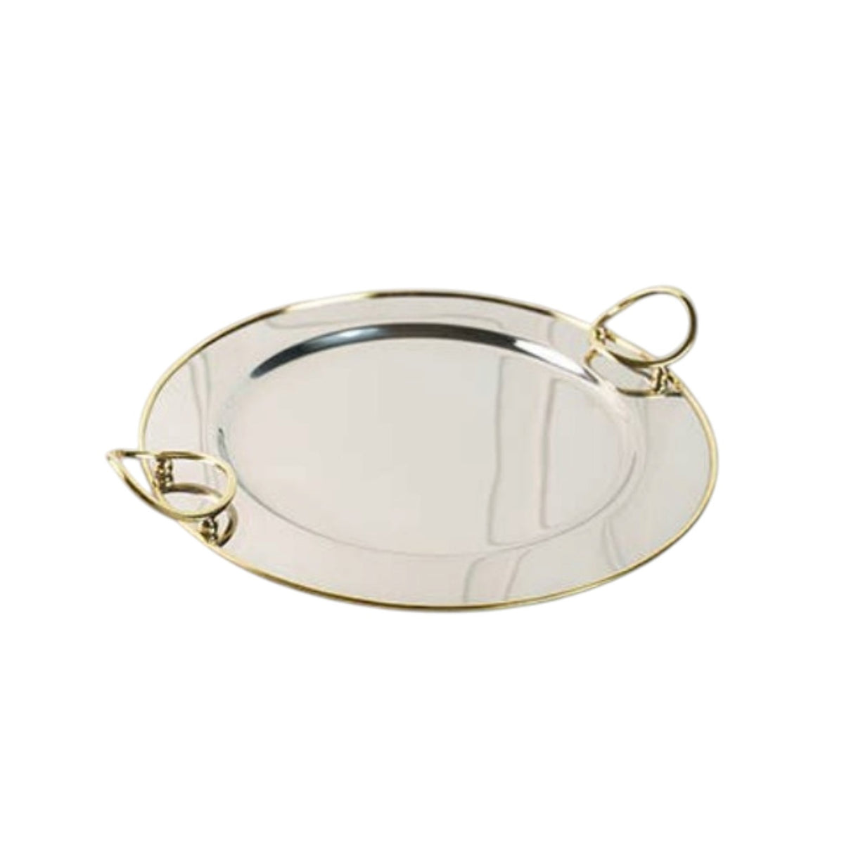 Lazare Round Serving Tray with Gold Accent - A Taste of Kentucky