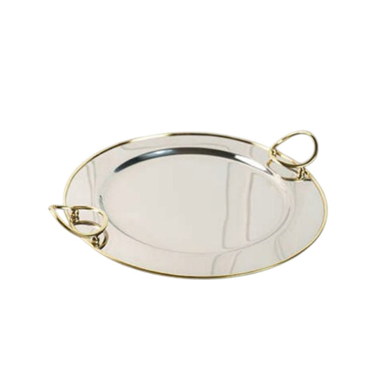 Lazare Round Serving Tray with Gold Accent - A Taste of Kentucky