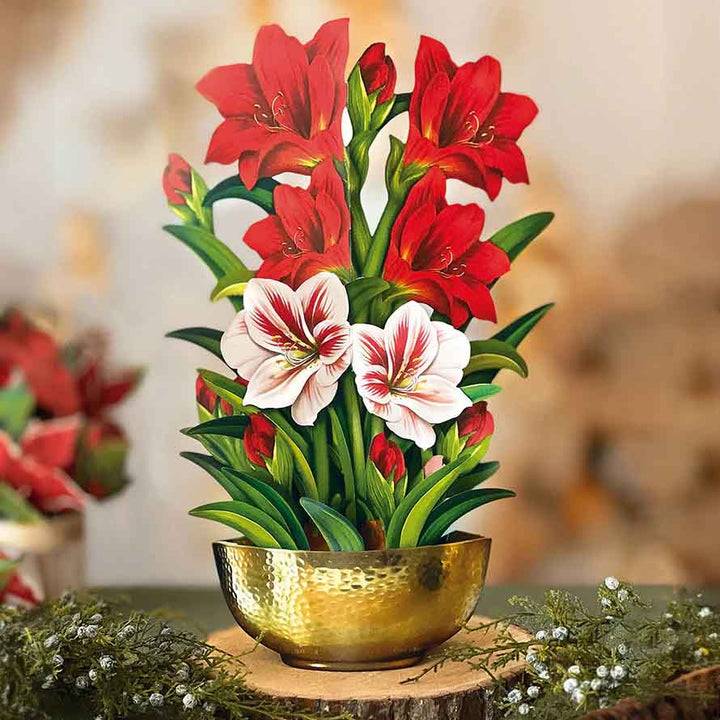 Scarlet Amaryllis Paper Flower Bouquet - A Taste of Kentucky
