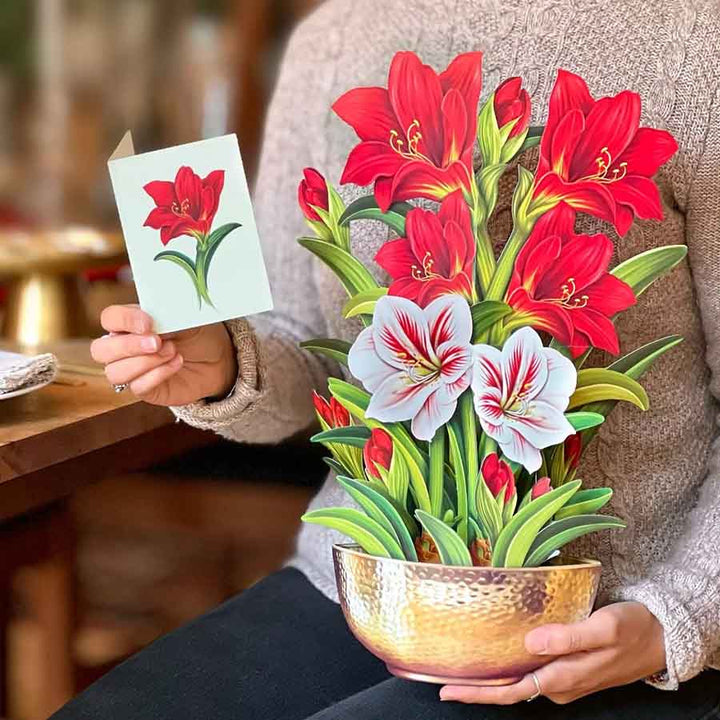 Scarlet Amaryllis Paper Flower Bouquet - A Taste of Kentucky