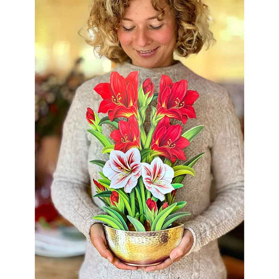 Scarlet Amaryllis Paper Flower Bouquet - A Taste of Kentucky