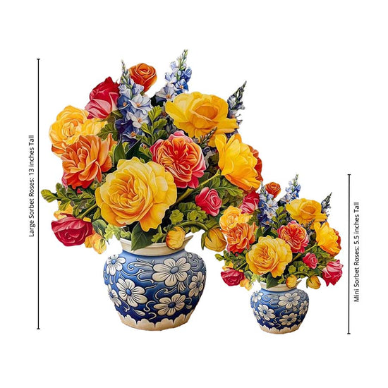 Sorbet Roses Paper Flower Bouquet - A Taste of Kentucky