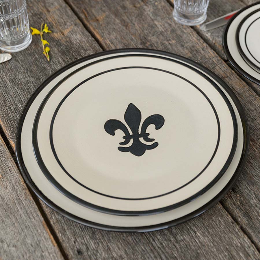 Stoneware & Co - Black Fleur de Lis - A Taste of Kentucky