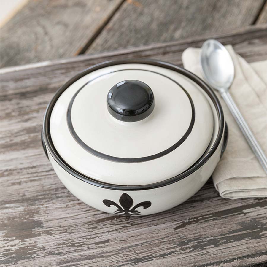 Stoneware & Co - Black Fleur de Lis - A Taste of Kentucky