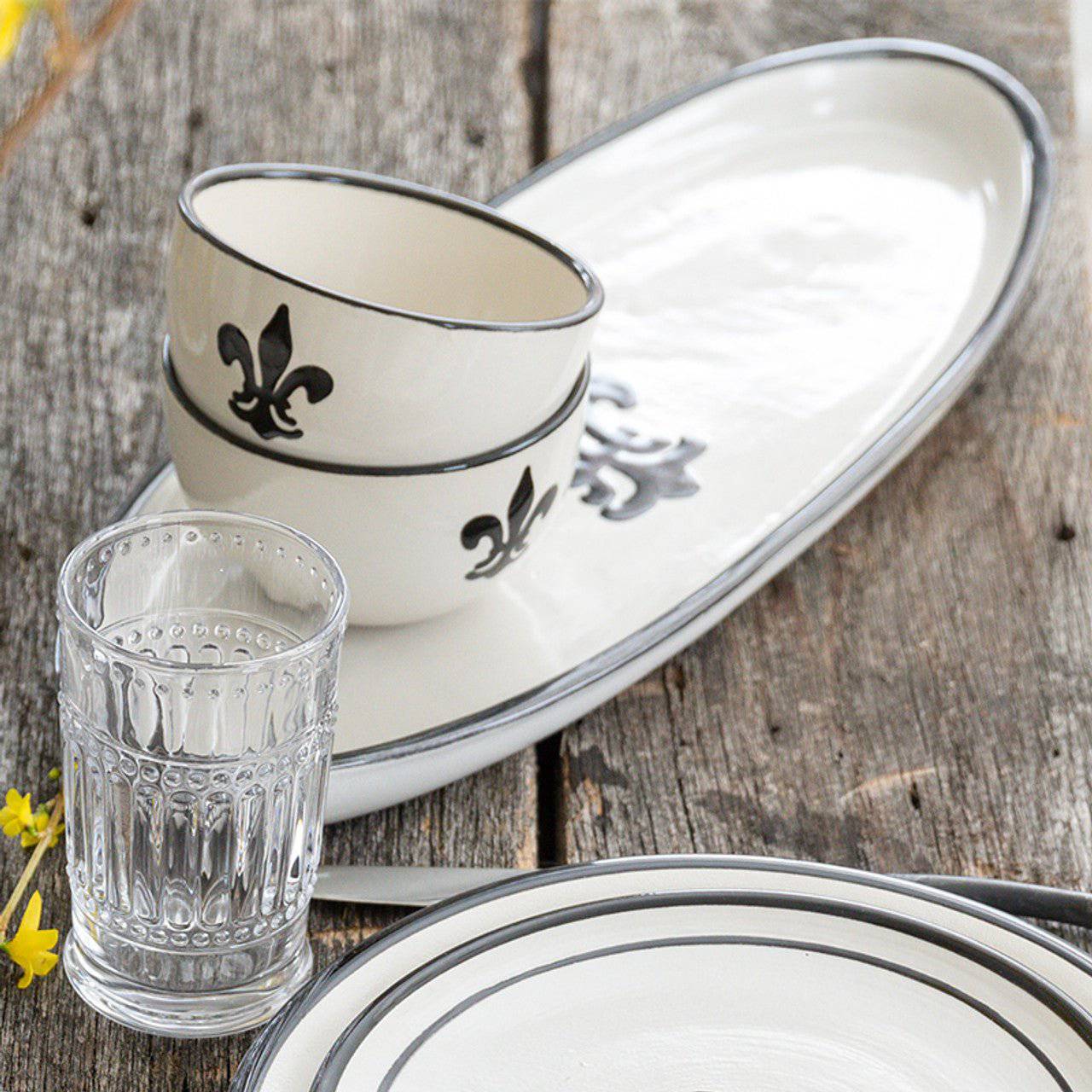 Stoneware & Co - Black Fleur de Lis - A Taste of Kentucky