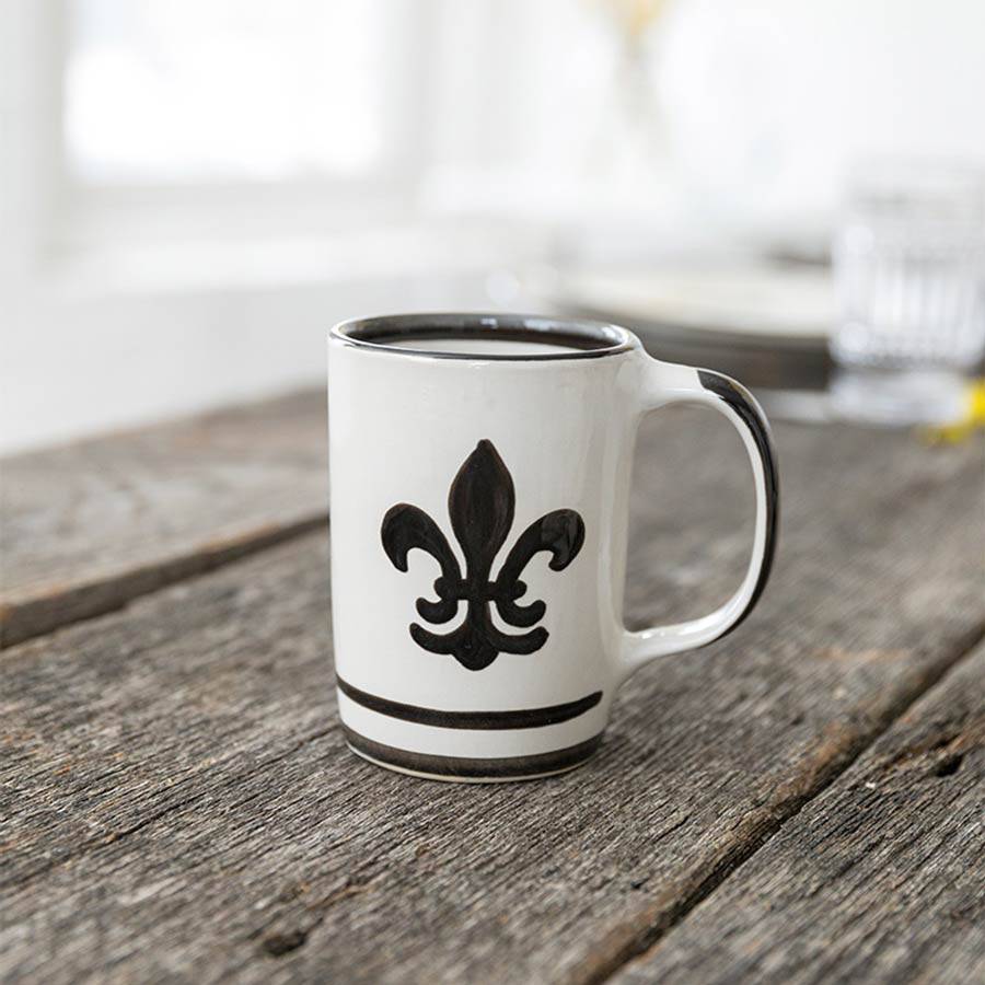 Stoneware & Co - Black Fleur de Lis - A Taste of Kentucky