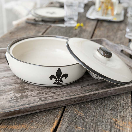 Stoneware & Co - Black Fleur de Lis - A Taste of Kentucky