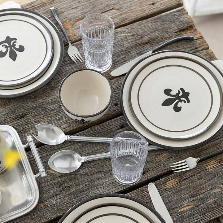 Stoneware & Co - Black Fleur de Lis - A Taste of Kentucky