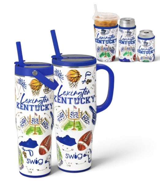 Tailgates in Lexington Drinkware Collection | Swig Life Leakproof, Triple-Insulated Gameday Cups & Coolies - A Taste of Kentucky
