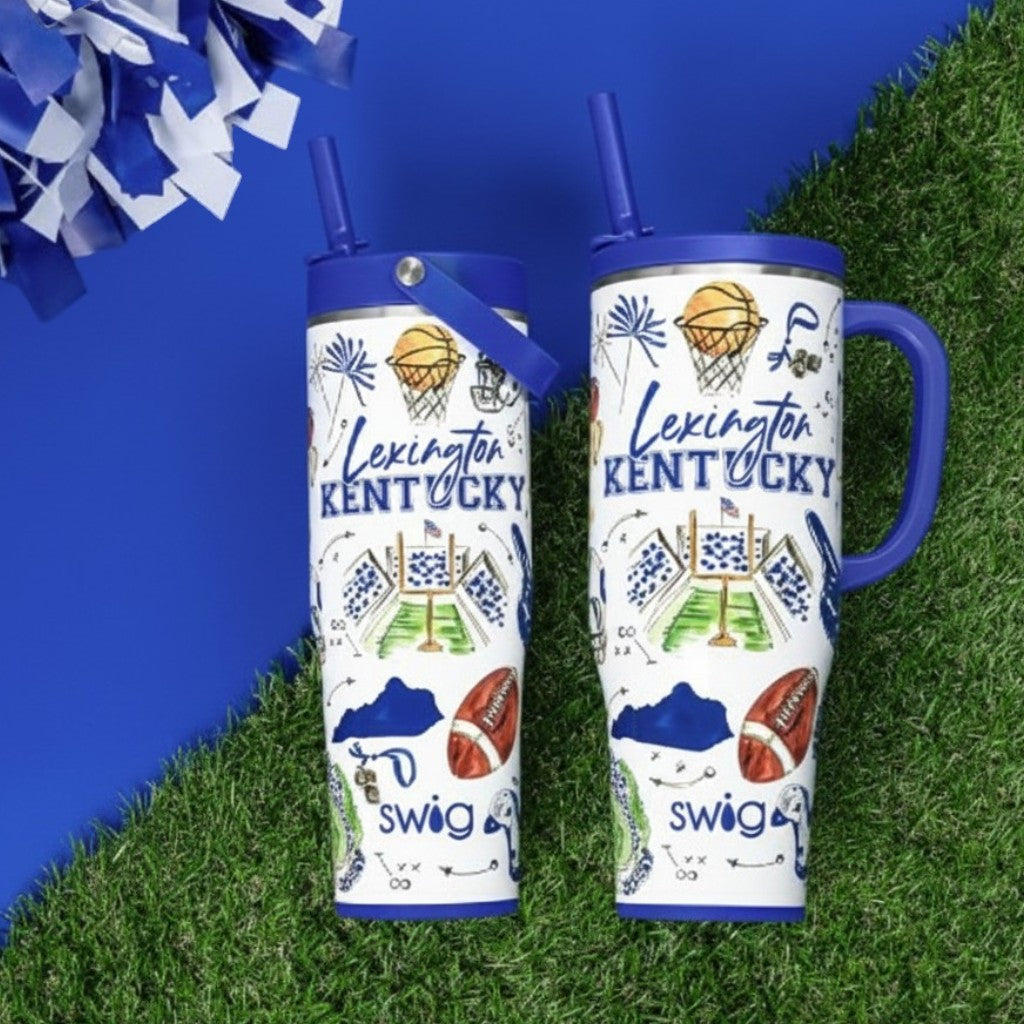Tailgates in Lexington Drinkware Collection | Swig Life Leakproof, Triple-Insulated Gameday Cups & Coolies - A Taste of Kentucky