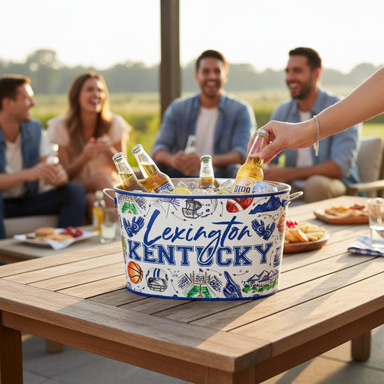 Tailgates in Lexington Party Tub Set | Swig Life College Game-Day Party Tub with Reversible Neoprene Cover - A Taste of Kentucky