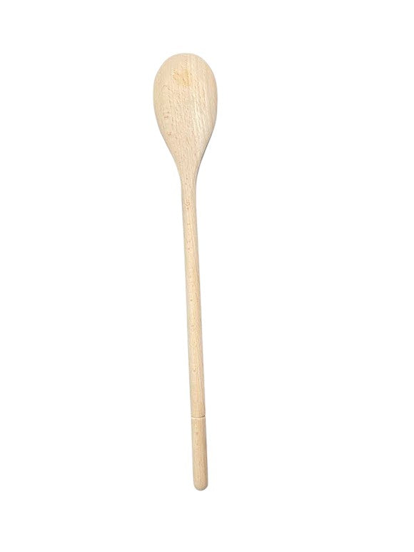 Wooden spoon on a white background