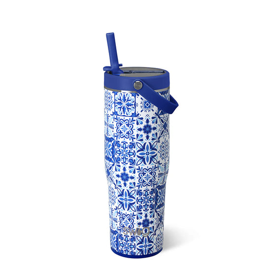Swig Life Indigo Tiles | Leakproof Travel Mug - A Taste of Kentucky