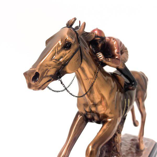 To the Winner's Circle - Horse & Jockey Sculpture - A Taste of Kentucky