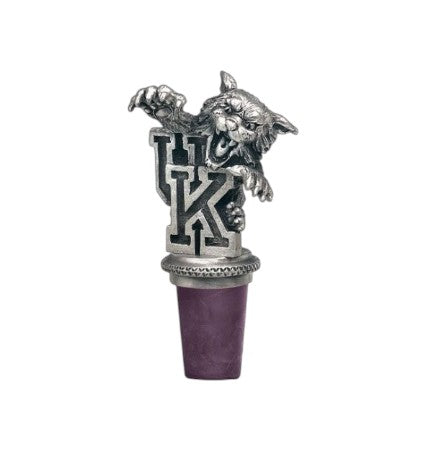 University of Kentucky Bottle Stopper | Solid Pewter Wildcats Wine & Bourbon Stopper
