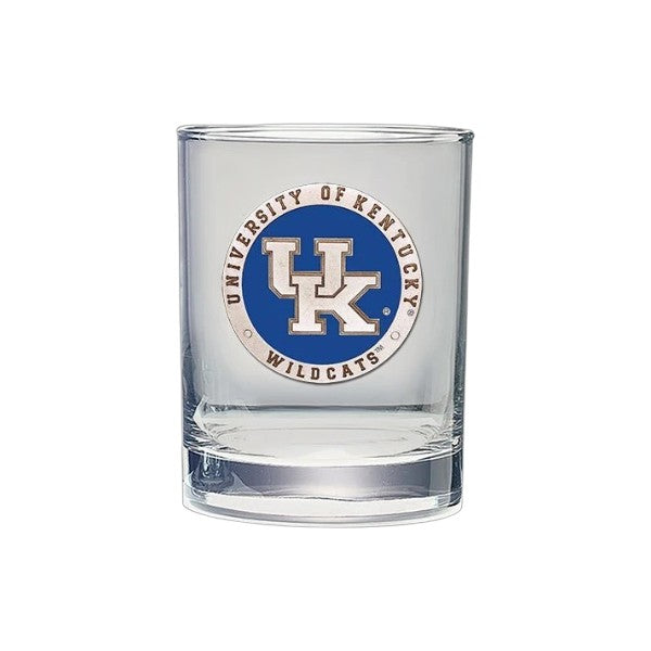 University of Kentucky Pewter Barware | UK Logo Double Old Fashioned Glass or Square Shot Glass
