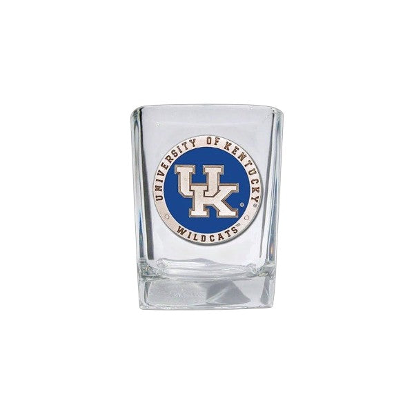 University of Kentucky Pewter Barware | UK Logo Double Old Fashioned Glass or Square Shot Glass