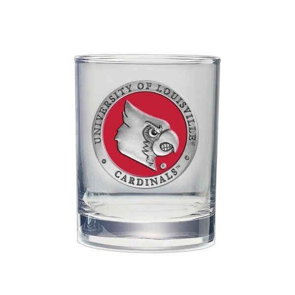 University of Louisville Pewter Barware | Cardinals Double Old Fashioned Glass or Square Shot Glass