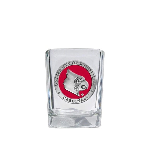 University of Louisville Pewter Barware | Cardinals Double Old Fashioned Glass or Square Shot Glass