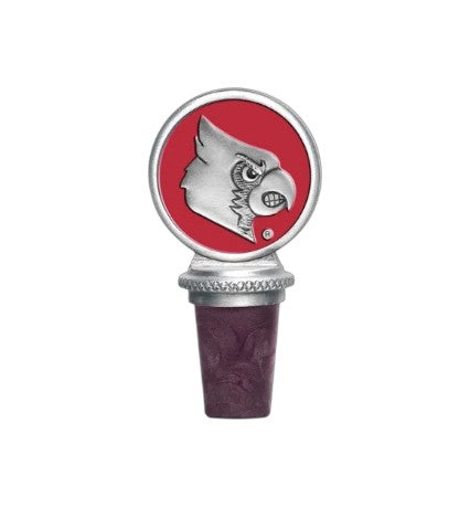 University of Louisville Bottle Stopper | Solid Pewter Cardinals Wine & Bourbon Stopper - A Taste of Kentucky