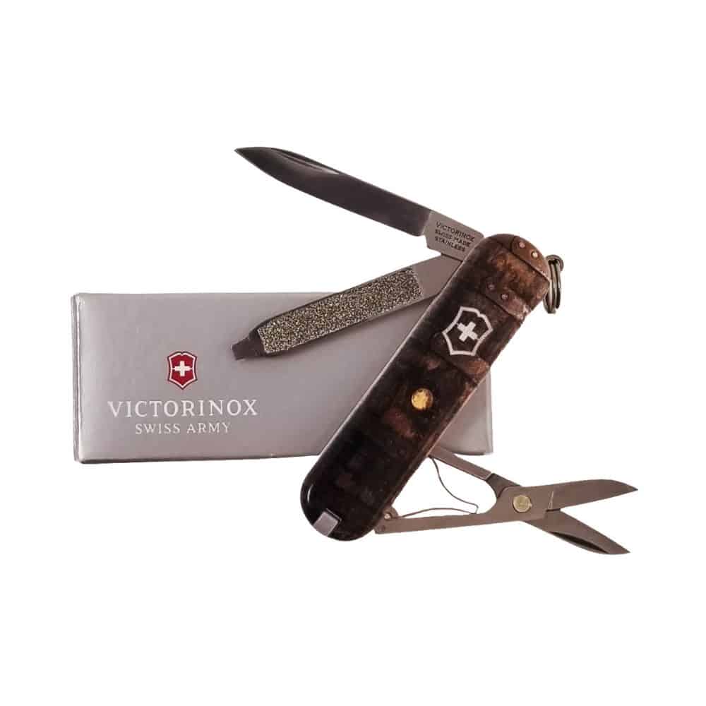 Victorinix Simulated Bourbon Barrel Artwork Classic SD Swiss Army Knife - A Taste of Kentucky