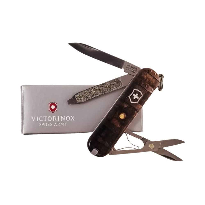 Victorinix Simulated Bourbon Barrel Artwork Classic SD Swiss Army Knife - A Taste of Kentucky