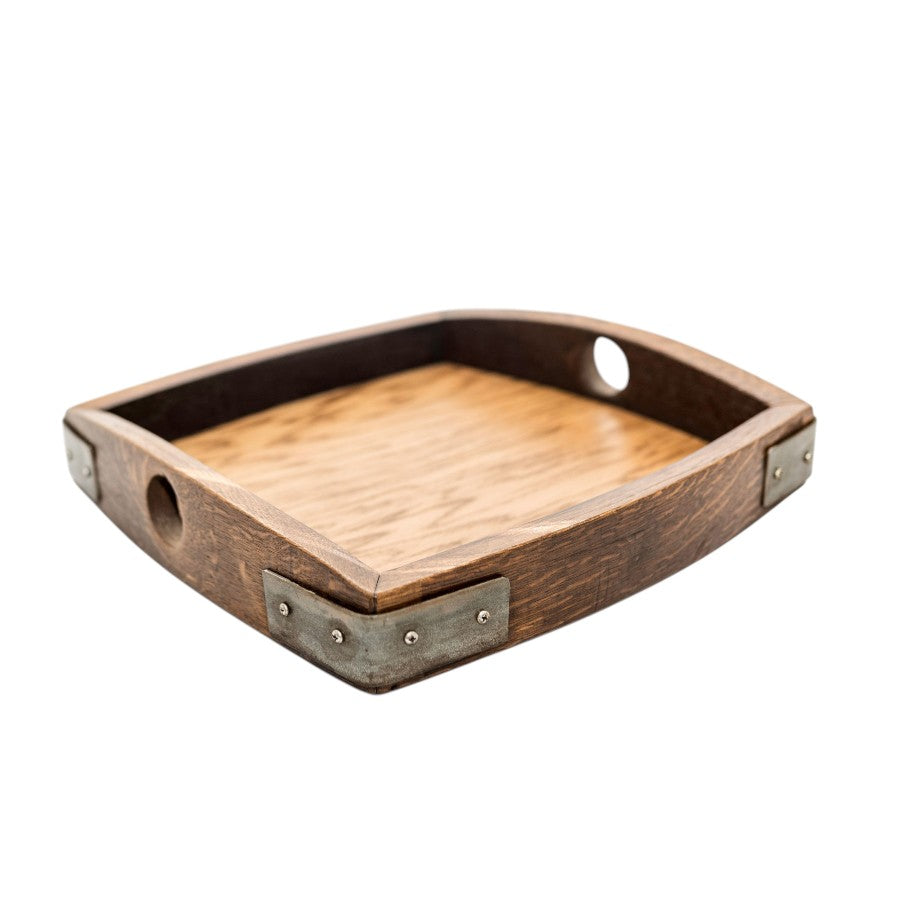 Vino Oak Tray Square | Reclaimed Wine Barrel Serving Tray - A Taste of Kentucky