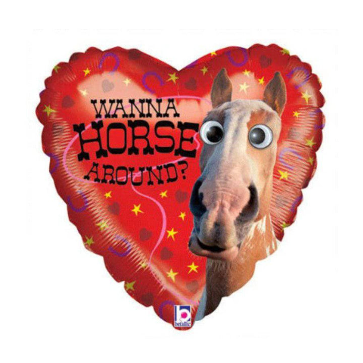 Wanna Horse Around Heart Balloon - A Taste of Kentucky