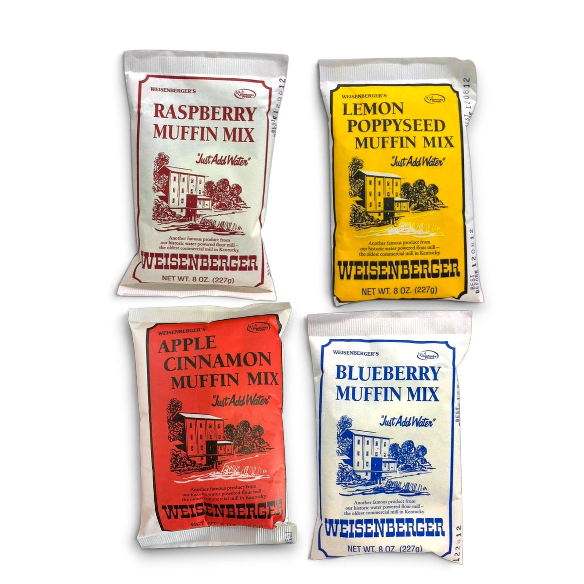 Weisenberger Muffin Mixes | Blueberry, Raspberry, Lemon Poppyseed & Apple Cinnamon from a Historic Kentucky Mill