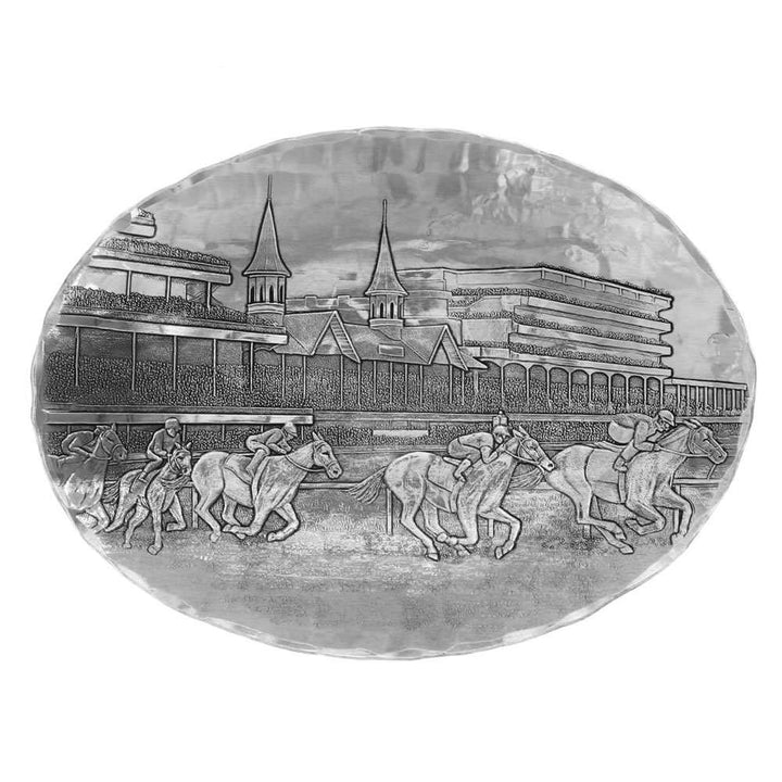 Wendell August Forge Kentucky Derby Small Oval Tray - A Taste of Kentucky